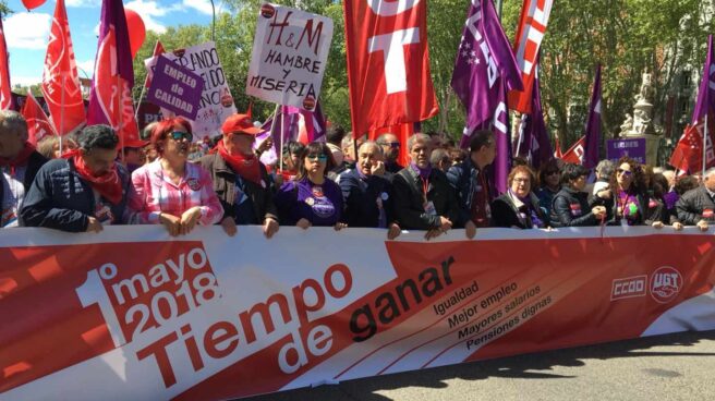 Cabecera de la manifestación del 1 de Mayo.