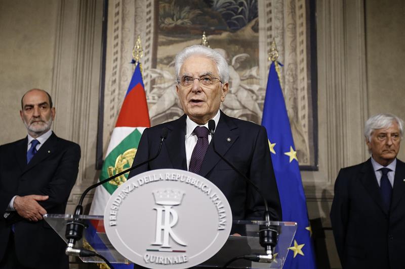 Sergio Mattarella, presidente de Italia, en el Quirinal.