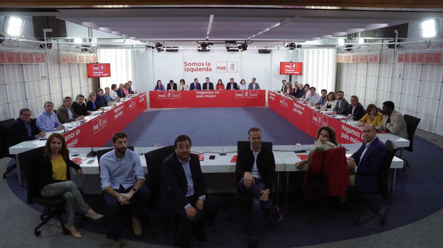 Reunión de la Ejecutiva Federal del PSOE presidida por Pedro Sánchez.