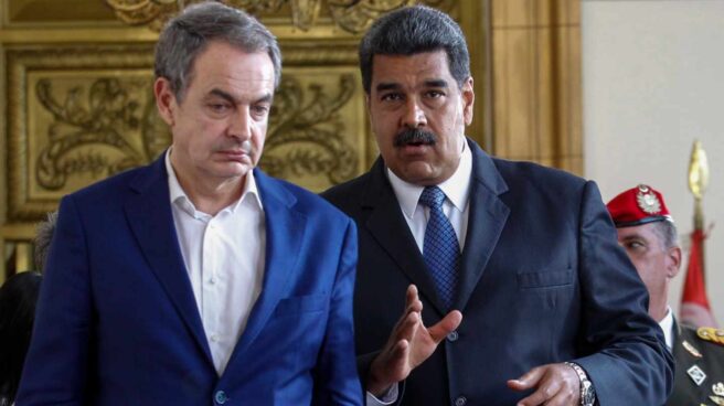 José Luis Rodríguez Zapatero y Nicolás Maduro, en Caracas.