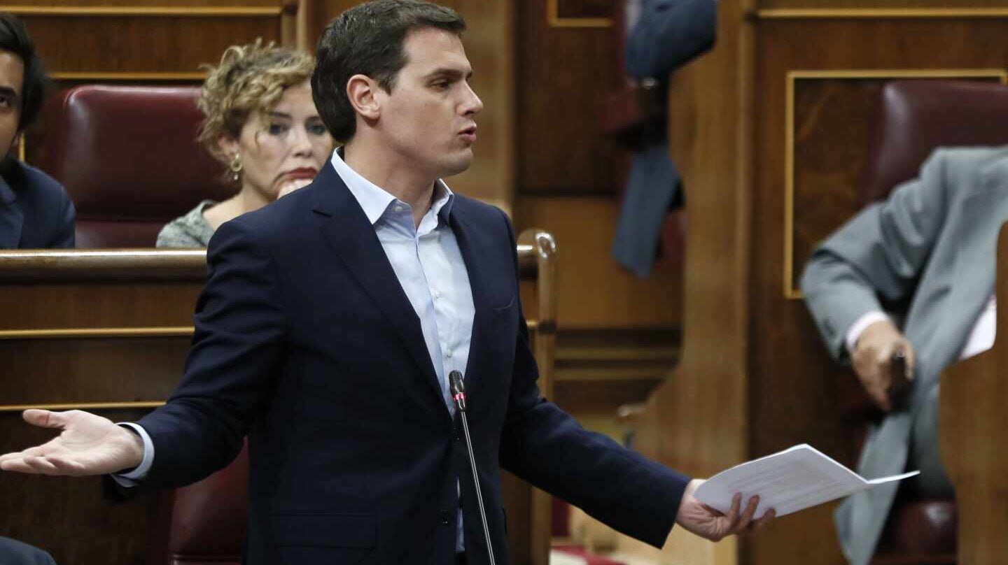 El líder de Ciudadanos, Albert Rivera, en la sesión de control del Congreso.