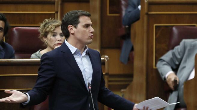 El líder de Ciudadanos, Albert Rivera, en la sesión de control del Congreso.