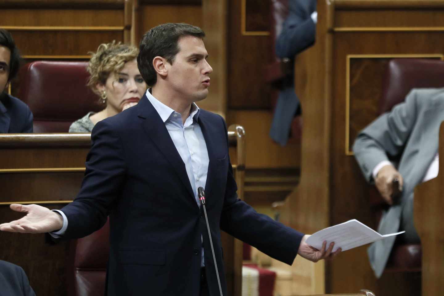 El líder de Ciudadanos, Albert Rivera, en la sesión de control del Congreso.