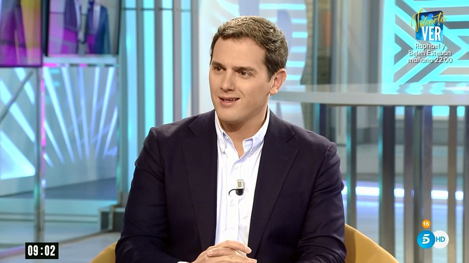 El líder de Ciudadanos, Albert Rivera, en una entrevista en El programa de Ana Rosa.