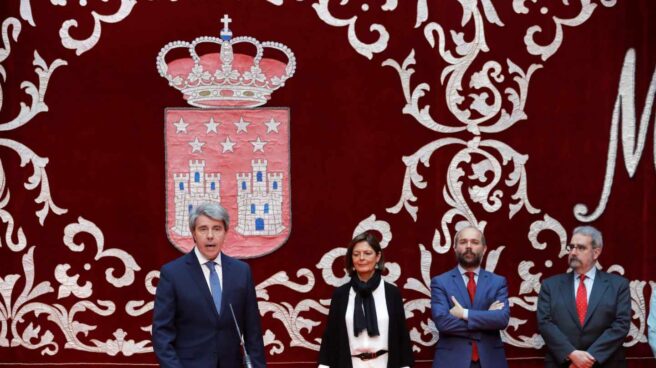 Ángel Garrido, durante el acto de toma de posesión como presidente de la Comunidad de Madrid.