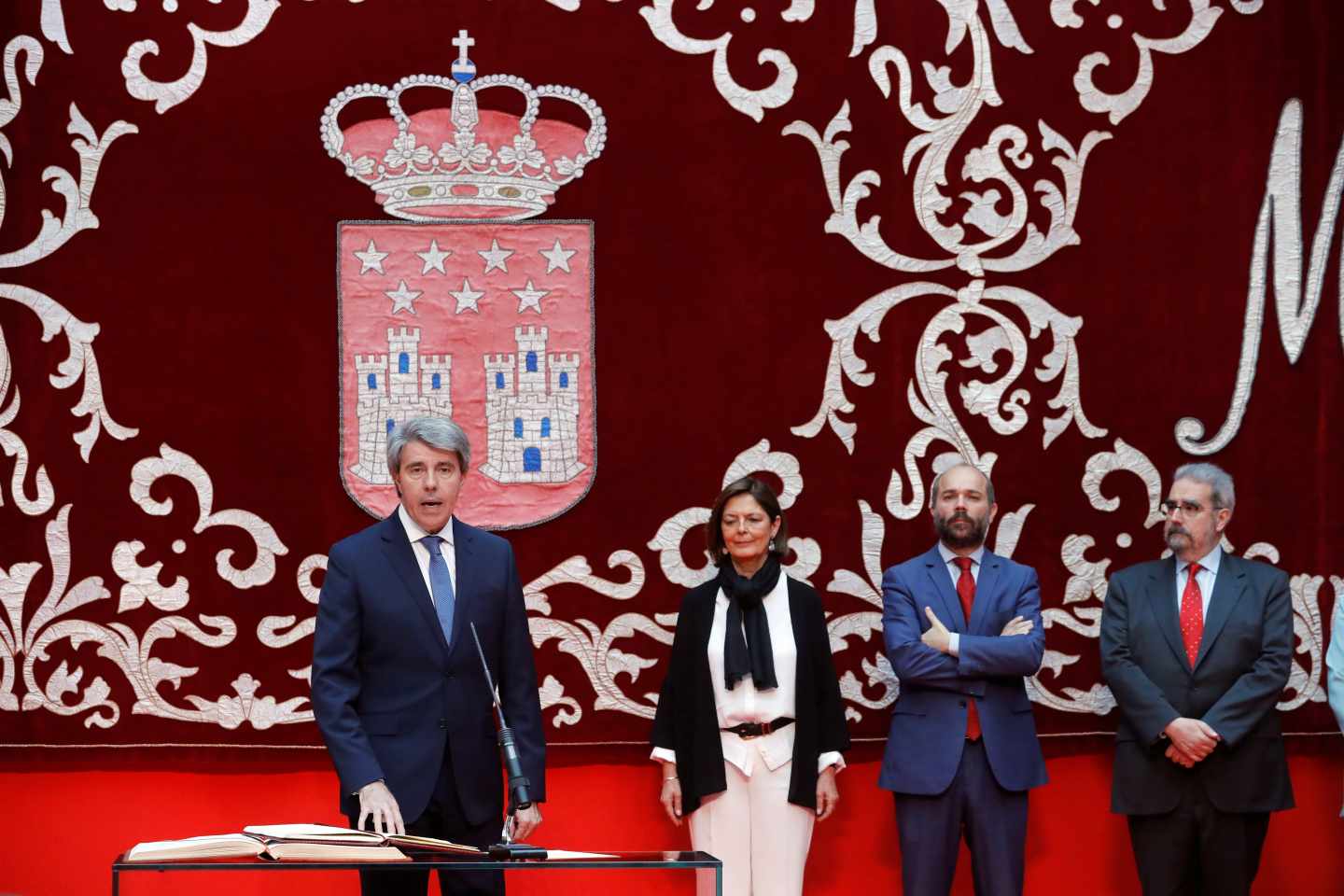 Ángel Garrido, durante el acto de toma de posesión como presidente de la Comunidad de Madrid.