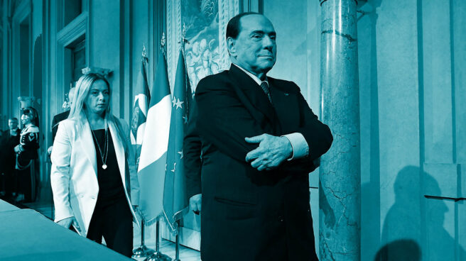 Silvio Berlusconi tras una reciente reunión con el presidente italiano, Sergio Mattarella