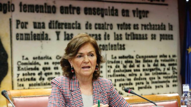 La secretaria de Igualdad del PSOE, Carmen Calvo.