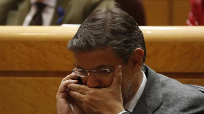 El ministro de Justicia Rafael Catalá, este martes en el Senado.