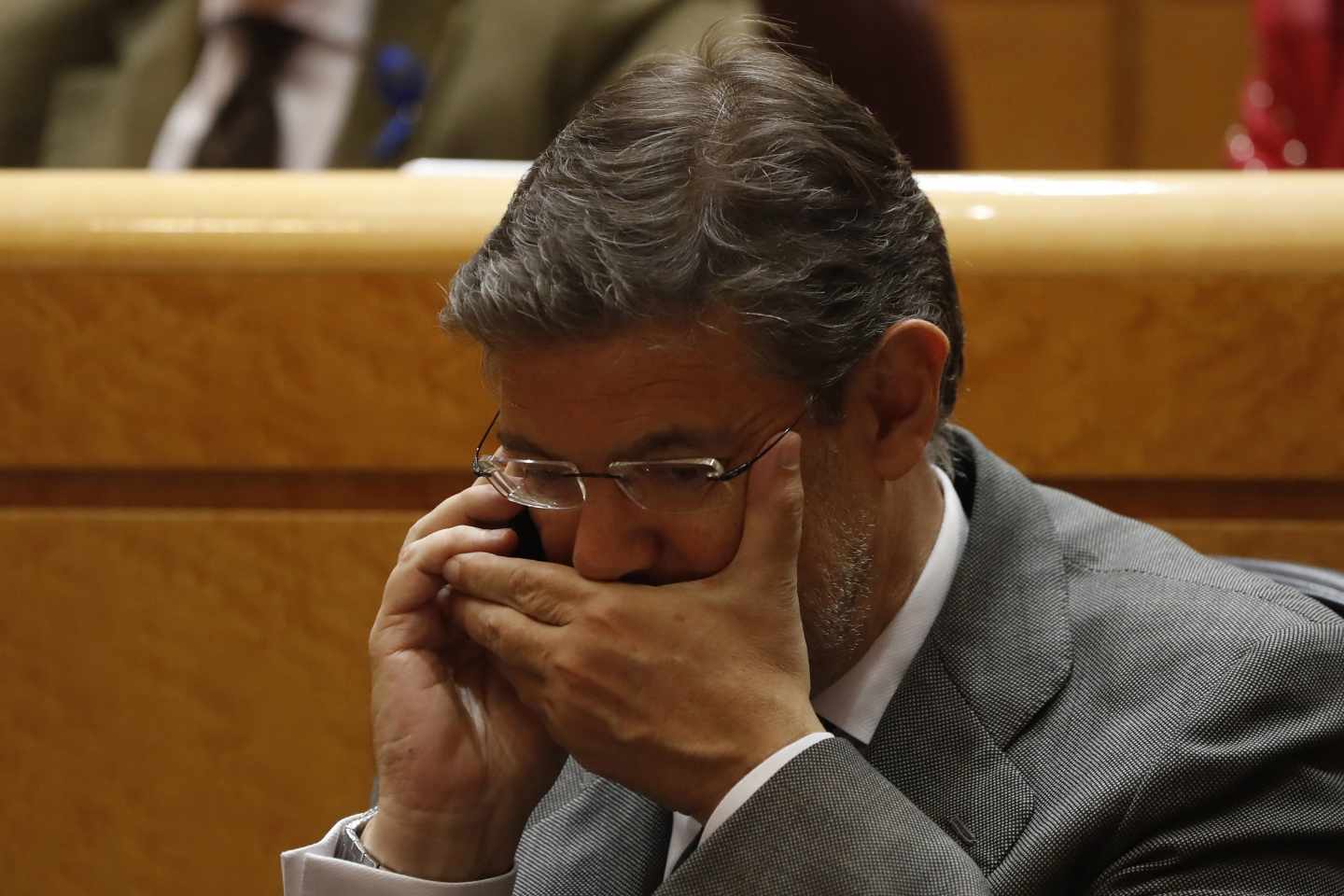 El ministro de Justicia Rafael Catalá, este martes en el Senado.