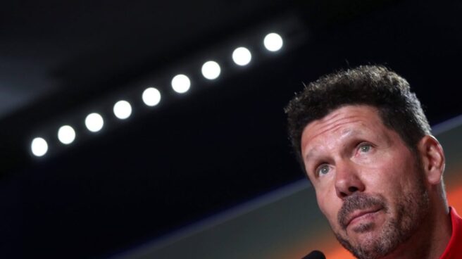 El entrenador del Atlético de Madrid, Diego Pablo Simeone.