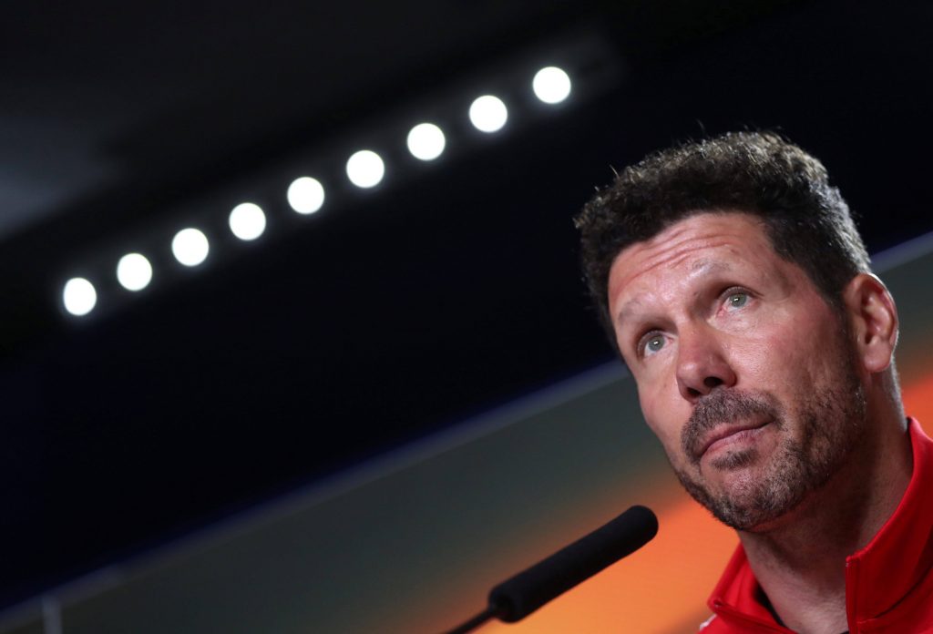 El entrenador del Atlético de Madrid, Diego Pablo Simeone.