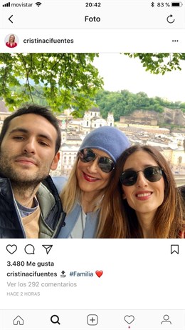 Cifuentes junto a sus hijos.