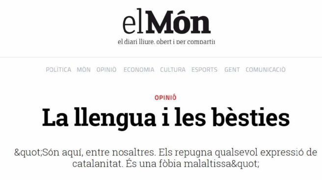 'La lengua y las bestias', el artículo que Arrimadas ha afeado a Torra en el Parlament