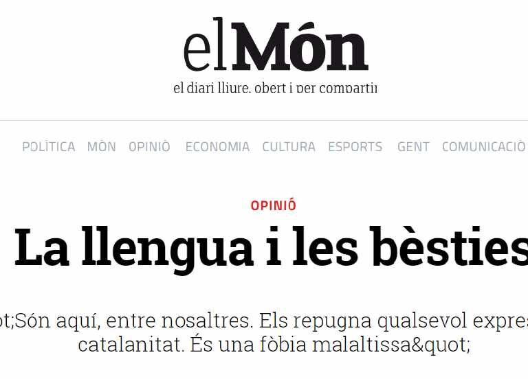 'La lengua y las bestias', el artículo que Arrimadas ha afeado a Torra en el Parlament