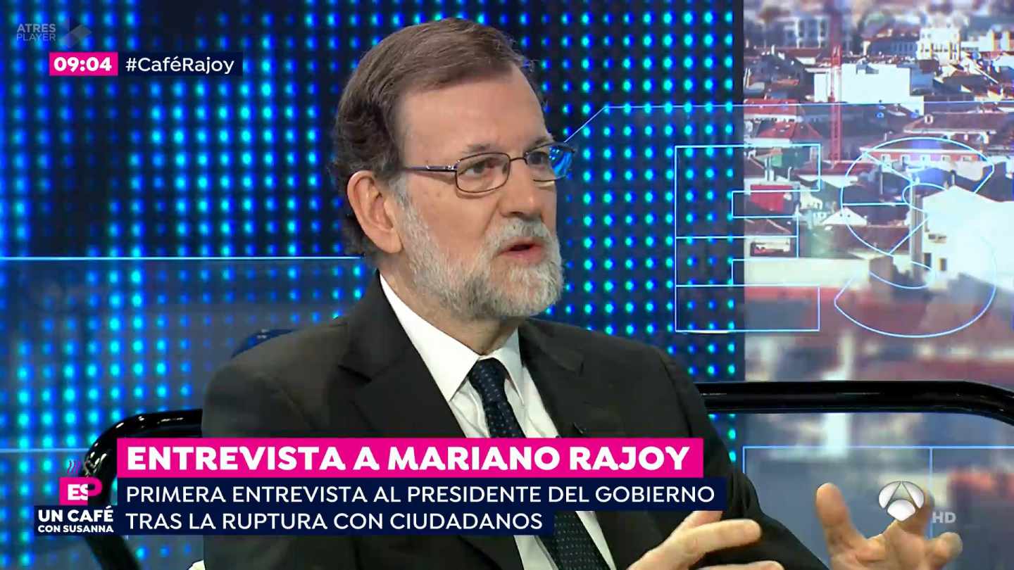 El presidente del Gobierno, Mariano Rajoy, en la entrevista en Espejo Público.
