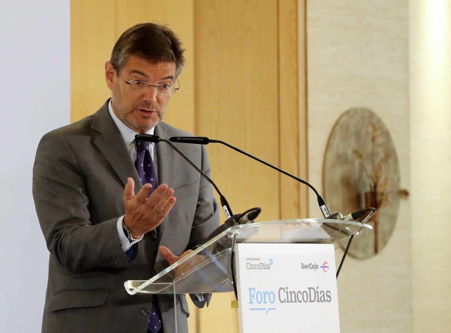 El ministro de Justicia, Rafael Catalá, en el desayuno informativo de 'Cinco días'.