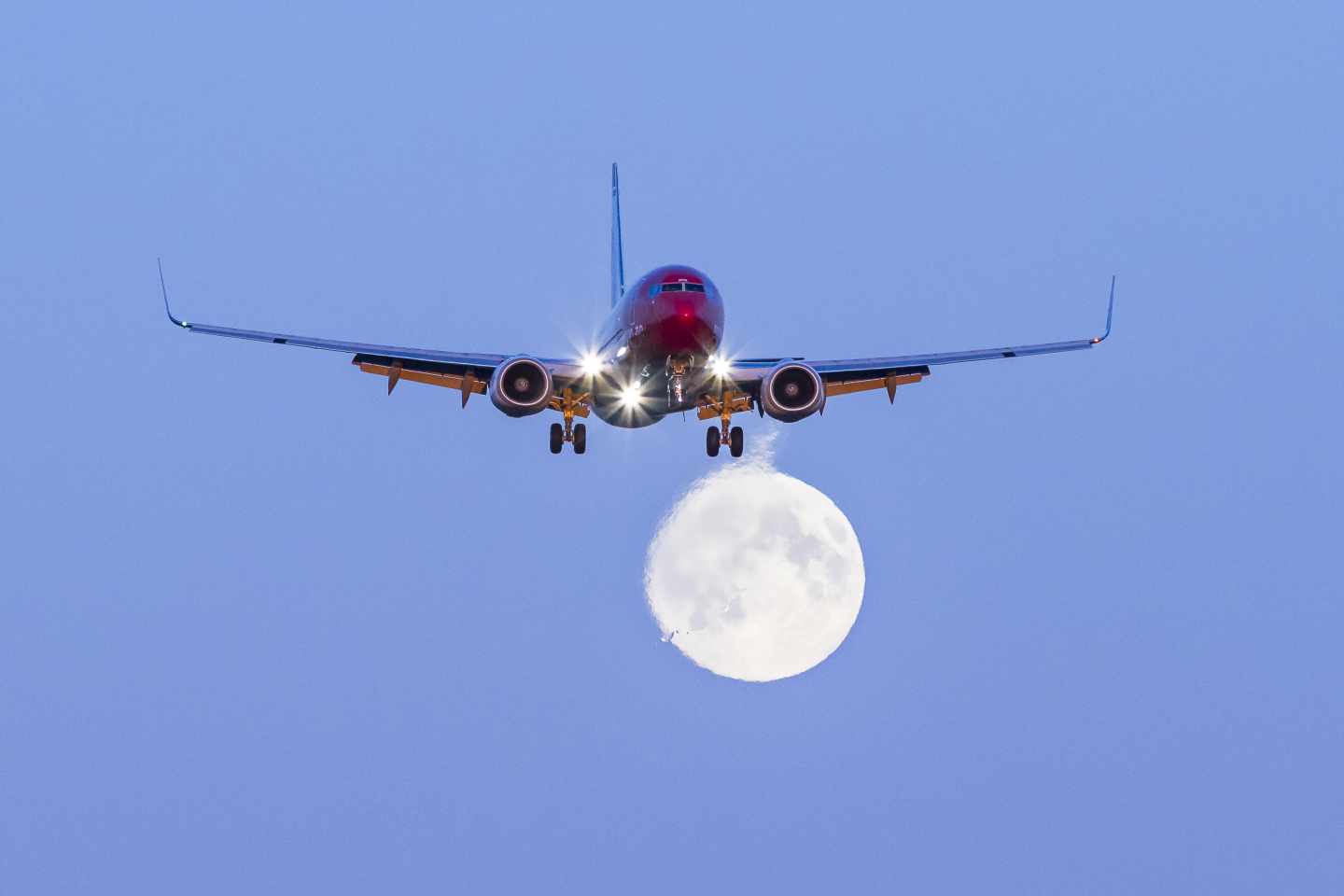 Un avión de la aerolínea Norwegian.