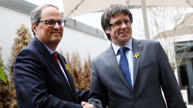 Quim Torra con Carles Puigdemont.