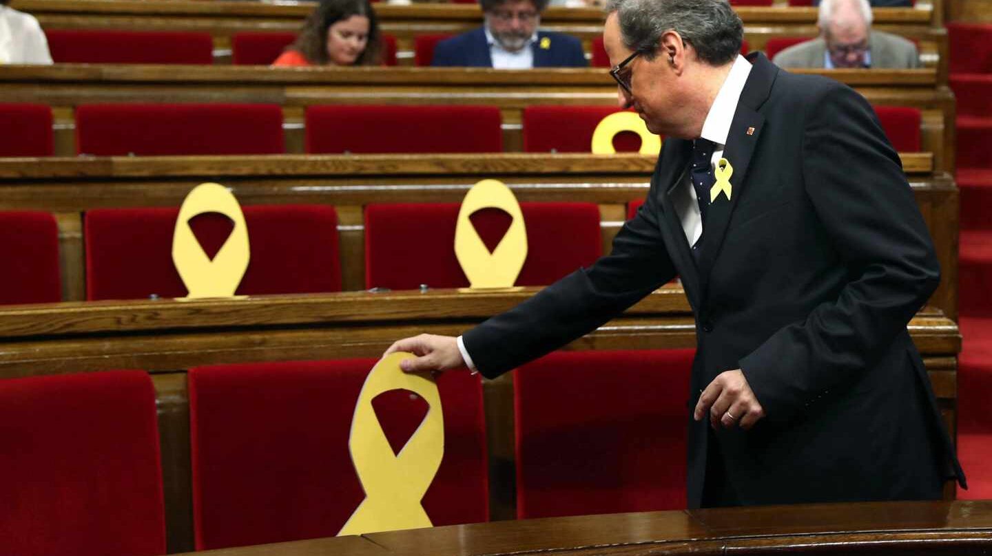 Quim Torra, en el Parlament.