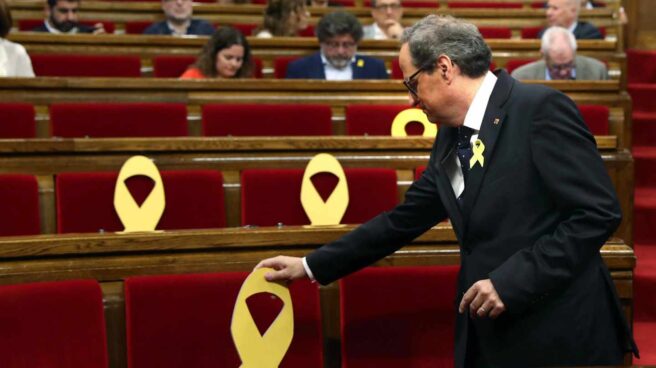 Quim Torra, en el Parlament.