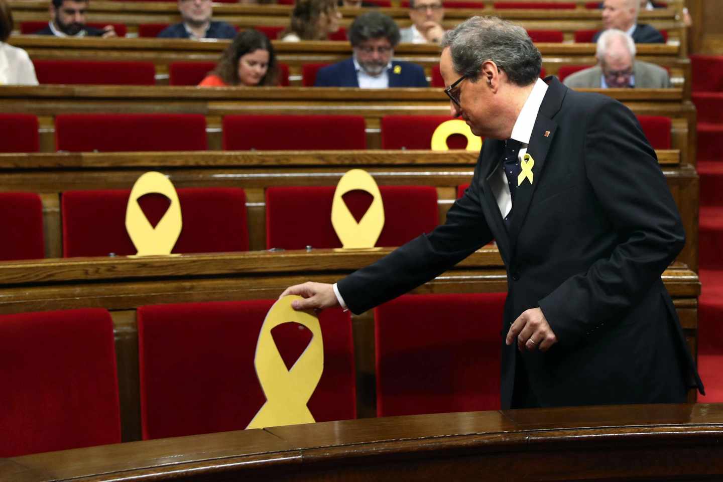 Quim Torra, en el Parlament.