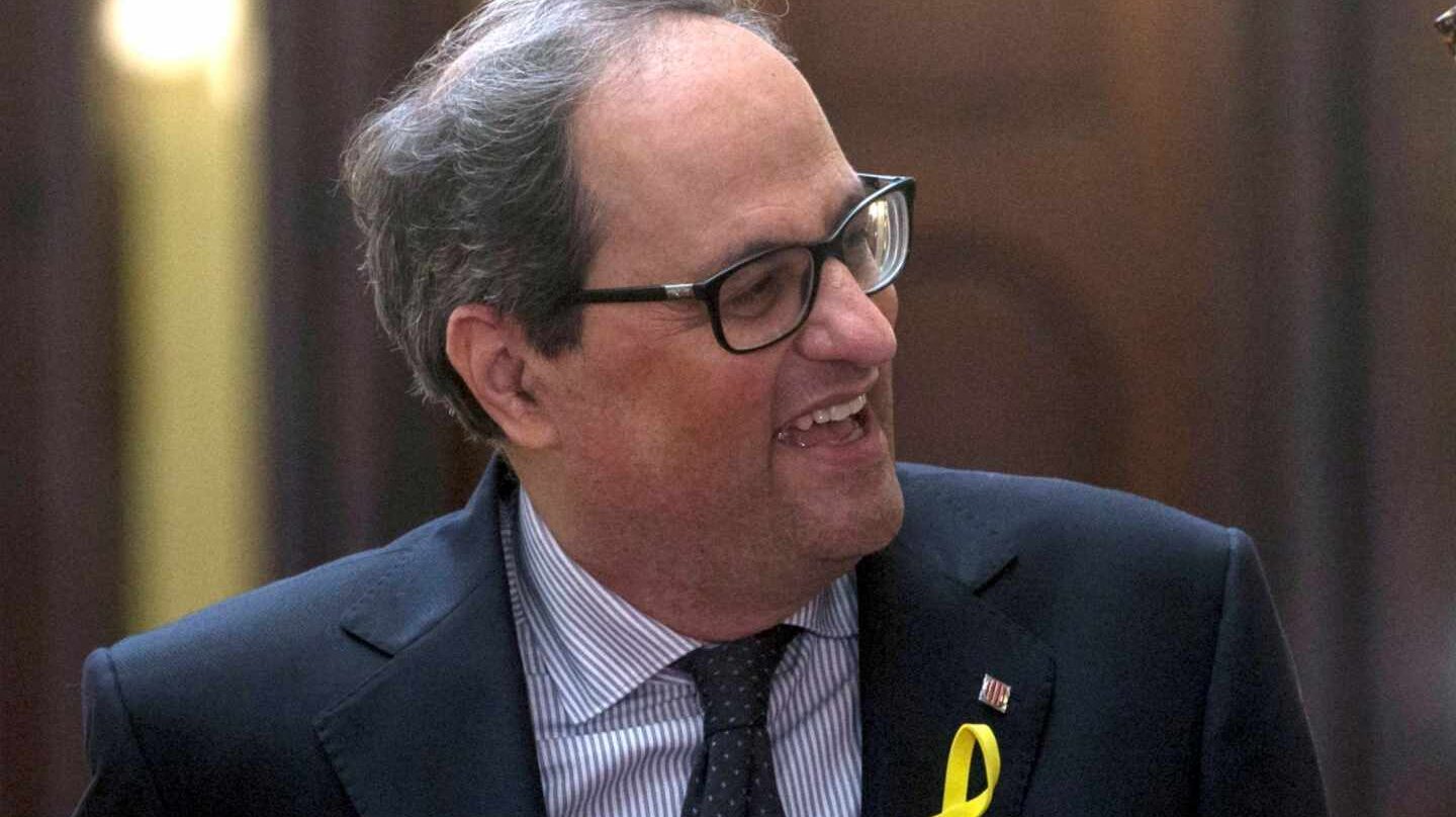 Quim Torra, en el Parlament.