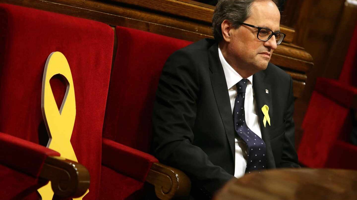 Quim Torra, en el Parlament.