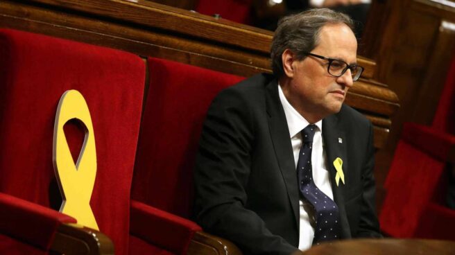 Quim Torra, en el Parlament.