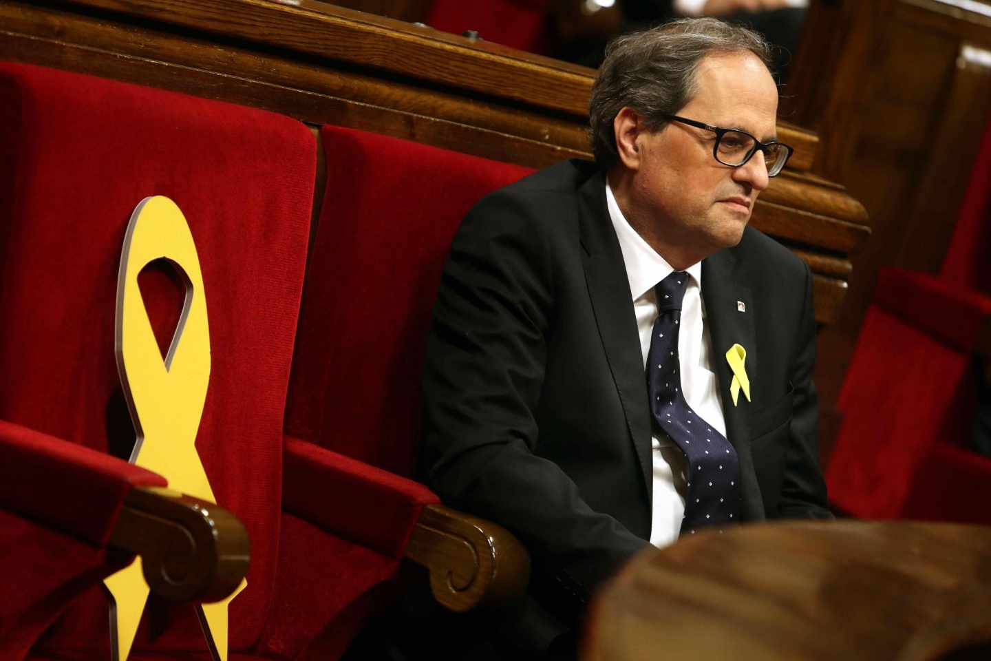 Quim Torra, en el Parlament.