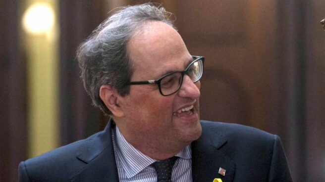 Quim Torra, en el Parlament.