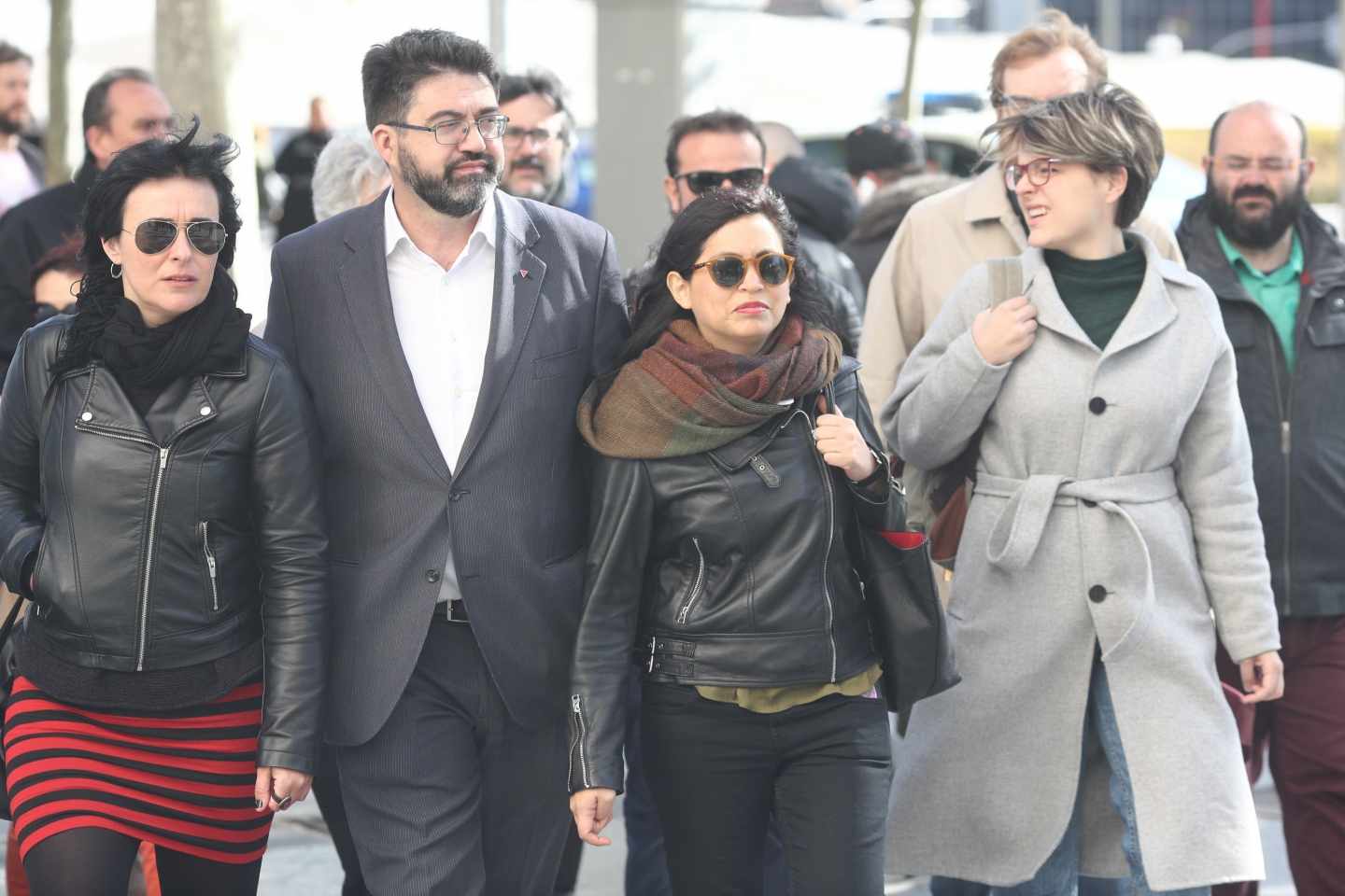 La edil de Ahora Madrid Rommy Arce llega a los juzgados de Madrid para declarar.