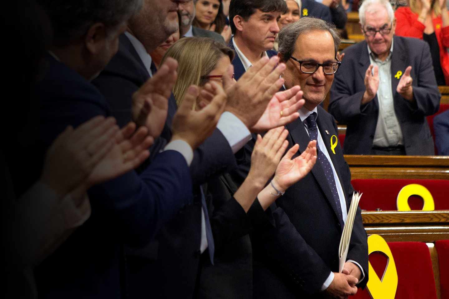 Torra promete que su Govern "no hará autonomismo" y la CUP toma nota