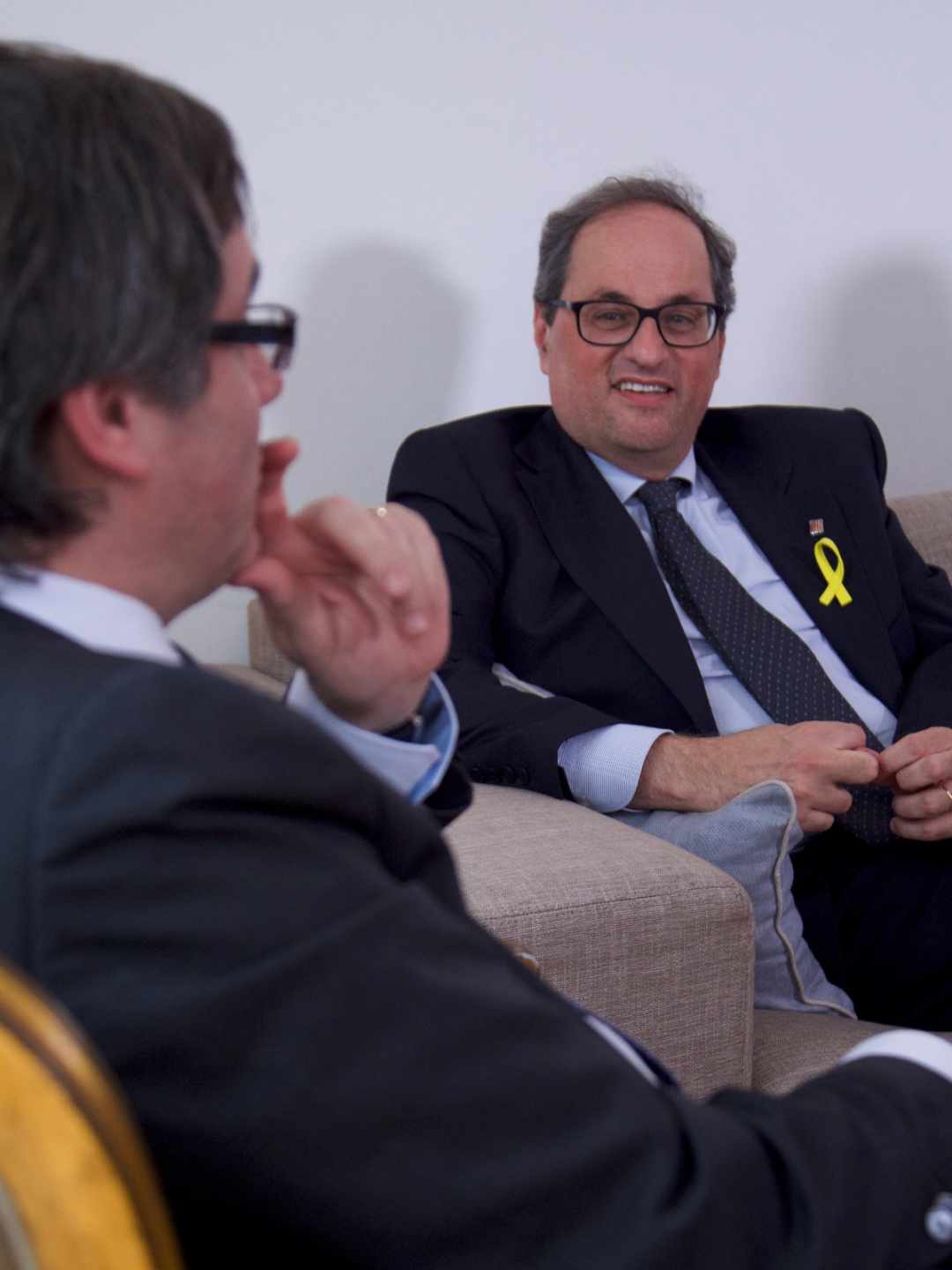 Quim Torra y Carles Puigdemont, este jueves en Berlín.