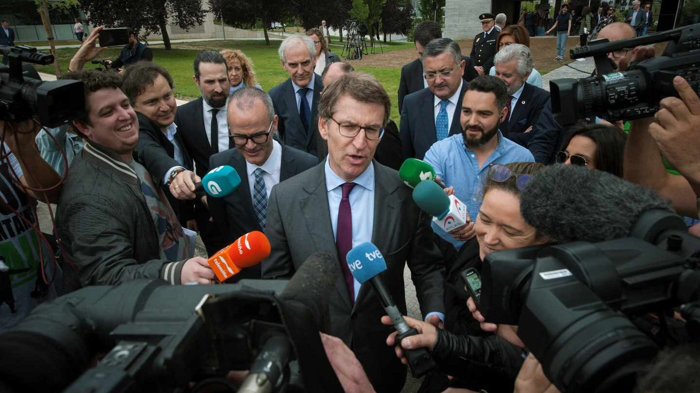 Alberto Núñez Feijóo en un acto en Orense este miércoles