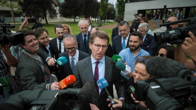 Alberto Núñez Feijóo en un acto en Orense, en junio de 2018.