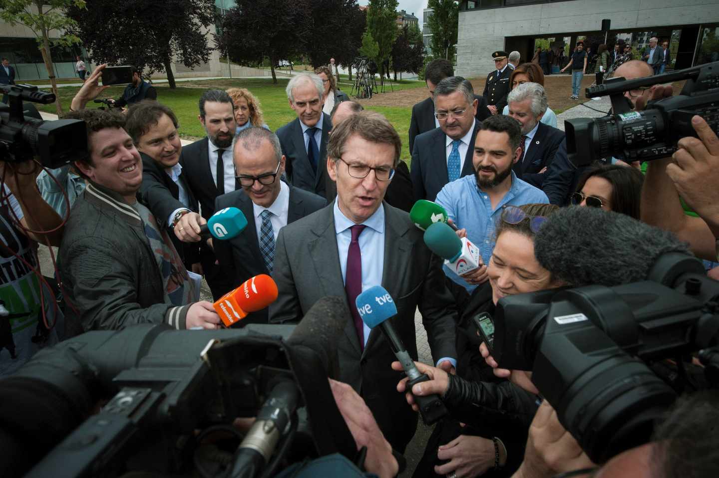 Alberto Núñez Feijóo en un acto en Orense, en junio de 2018.