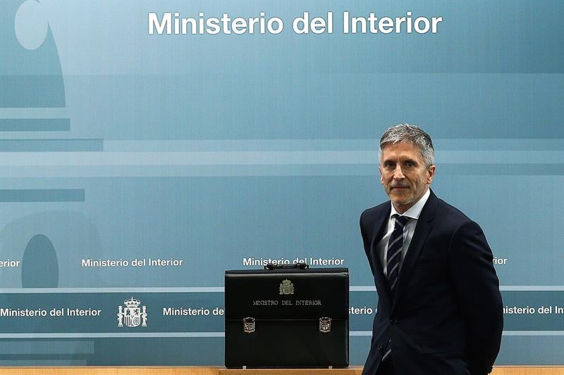 Fernando Grande-Marlaska, tras recibir la cartera de Interior este jueves.