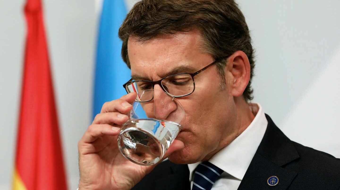 Feijóo durante la rueda de prensa del Consejo de Gobierno de la Xunta