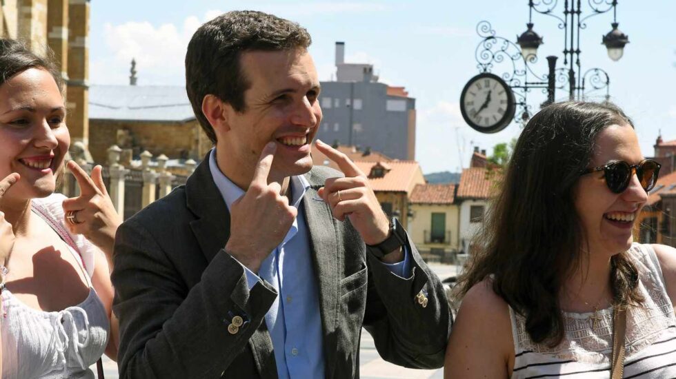 Pablo Casado este jueves de campaña en León