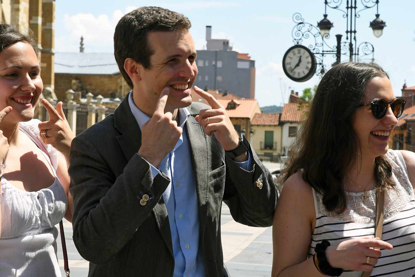 Pablo Casado este jueves de campaña en León