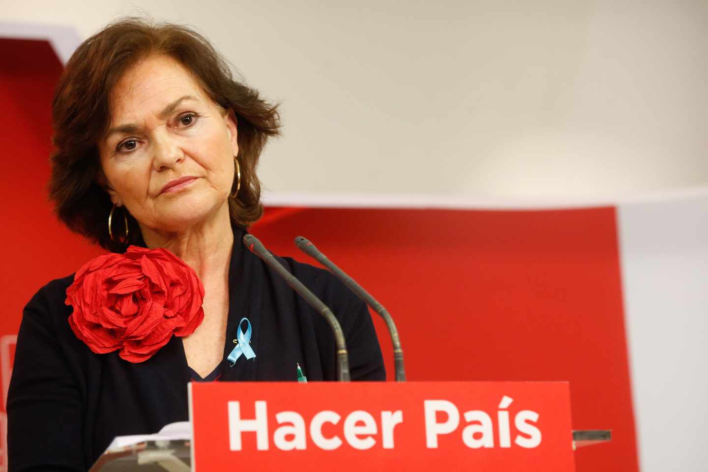 Carmen Calvo, vicepresidenta del Gobierno y ministra de Presidencia, Relaciones con las Cortes e Igualdad.
