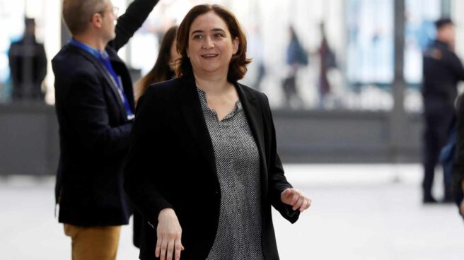 Ada Colau, alcaldesa de Barcelona, llega al Congreso.