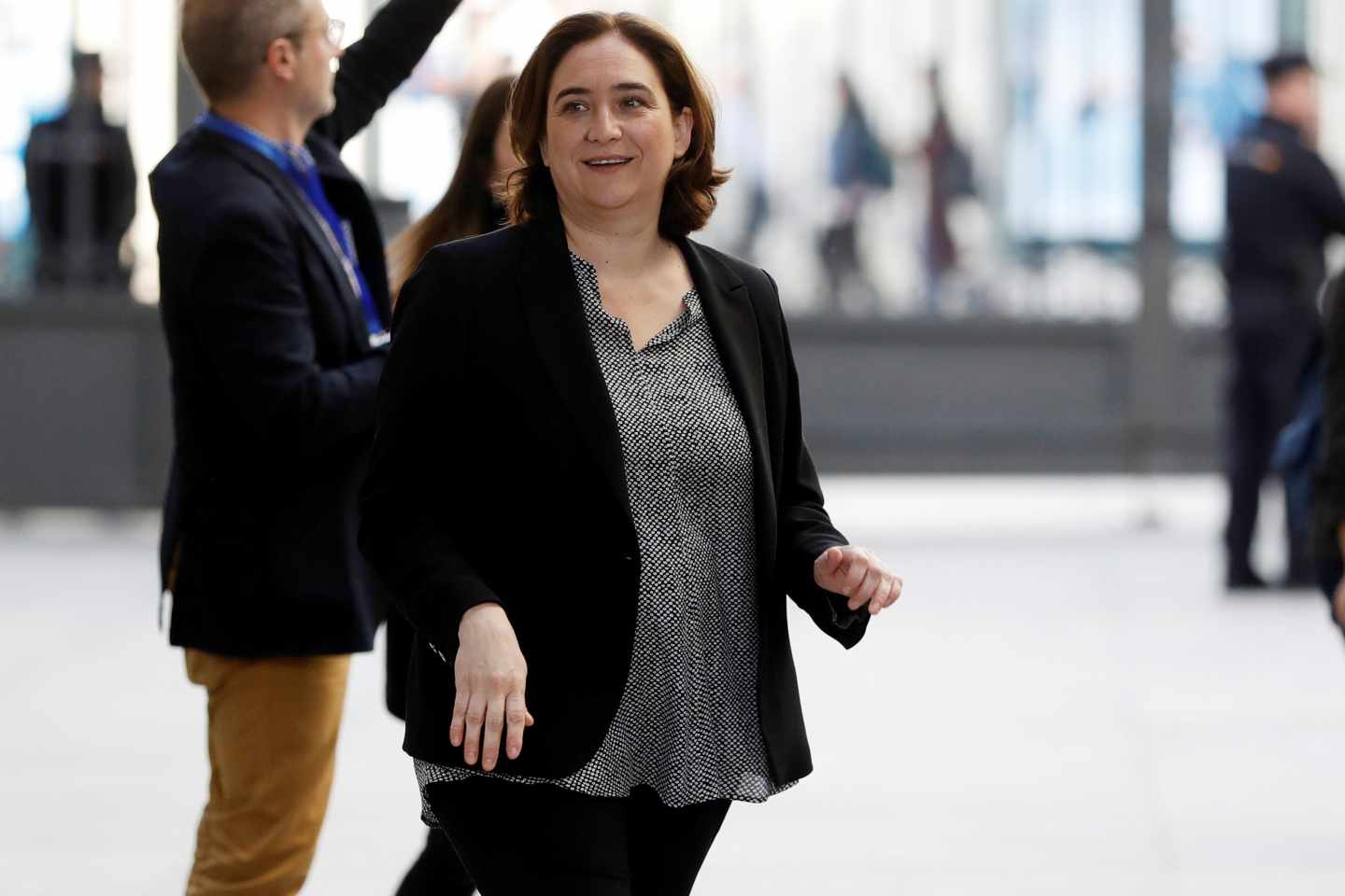 Ada Colau, alcaldesa de Barcelona, llega al Congreso.