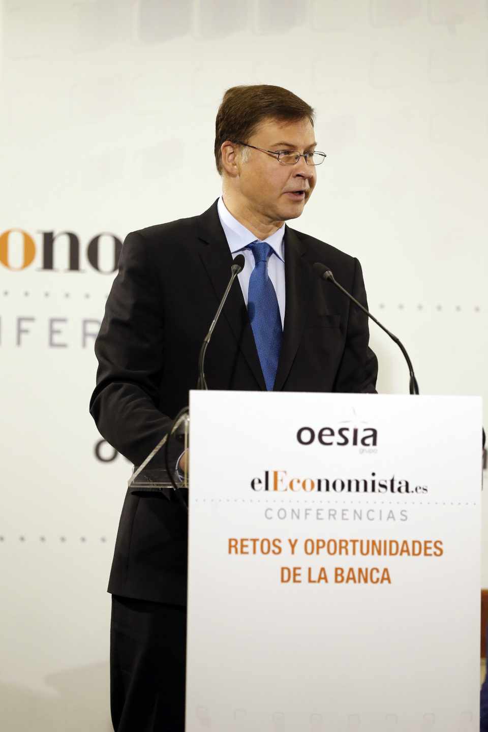 El vicepresidente de la Comisión Europea para el Euro, Valdis Dombrovskis.