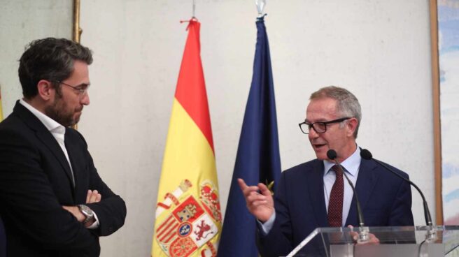 Màxim Huerta y José Guirao, en el revelo en Cultura y Deporte.