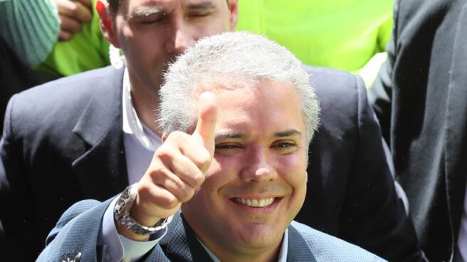 Iván Duque, candidato a la Presidencia de Colombia por Centro Democrático, en la jornada electoral.