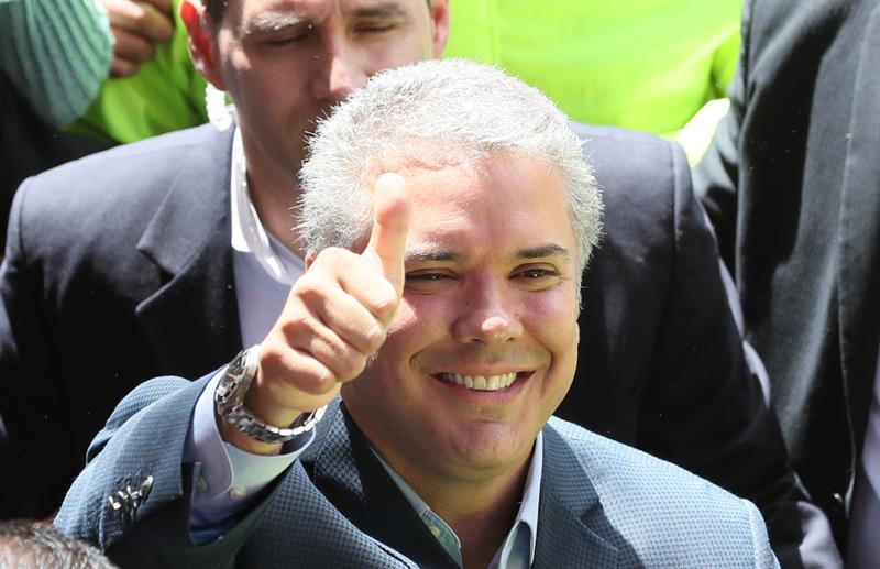 Iván Duque, candidato a la Presidencia de Colombia por Centro Democrático, en la jornada electoral.