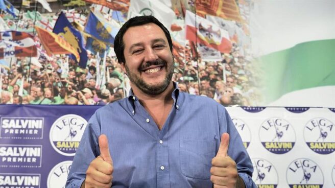 Matteo Salvini ministro Interior Italia Matteo Salvini, líder de la Liga, tras una rueda de prensa en Milán.