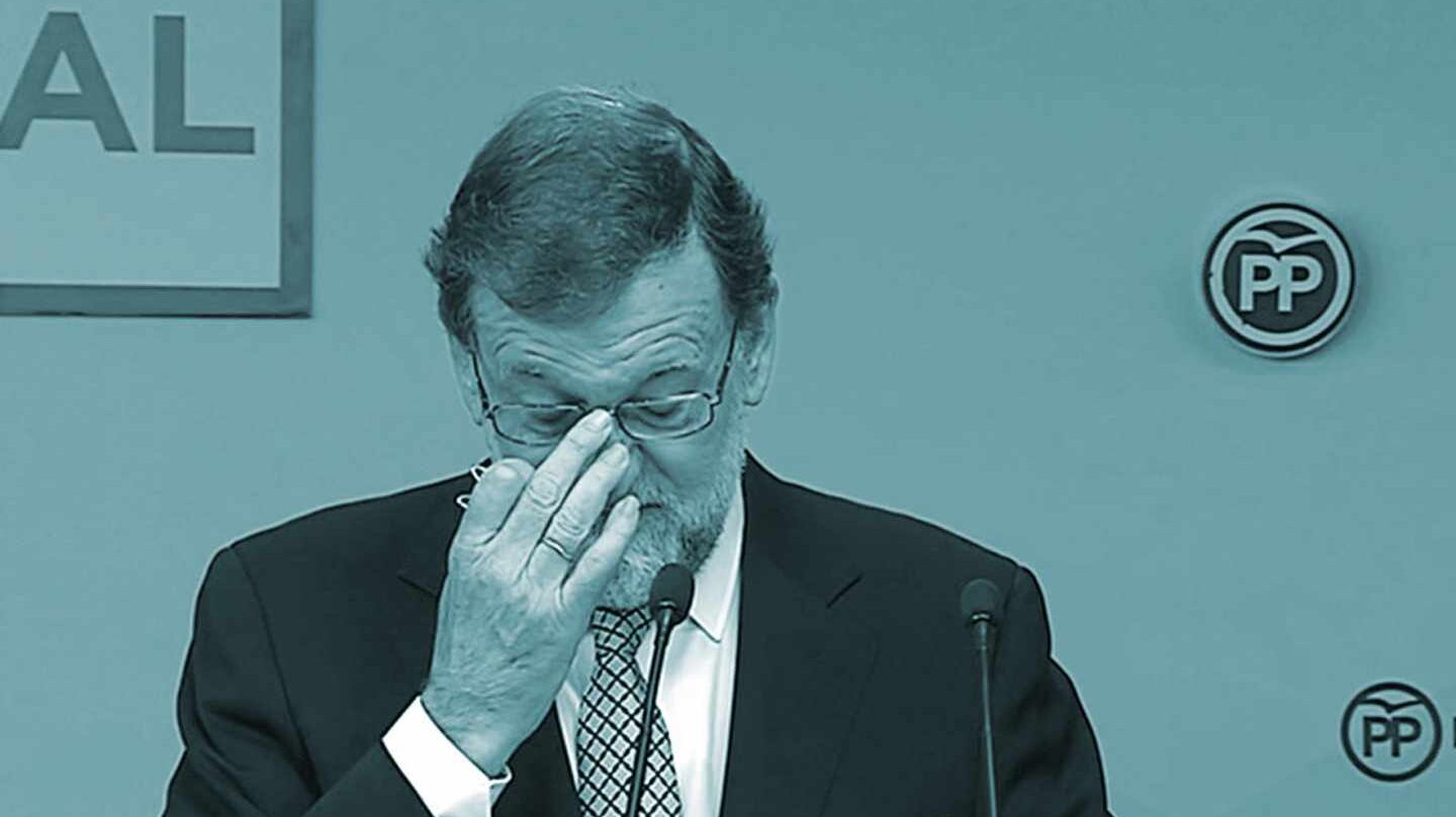 Mariano Rajoy, durante su intervención en la reunión del Comité Nacional del partido que se celebra en Madrid. Rajoy ha anunciado hoy que dejará la Presidencia de la formación y cumplirá su mandato hasta el día que el partido elija a su sustituto: "Es lo mejor para el PP, para mí y para España", ha dicho ante el Comité Ejecutivo Nacional.